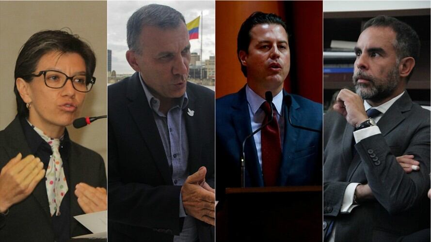 Claudia López, Roy Barreras, Juan Manuel Galán y Armando Benedetti. Foto: Colprensa