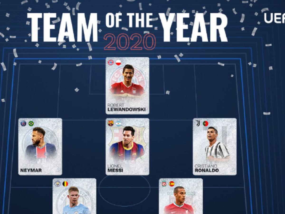 Cristiano y Messi lideran el equipo ideal de la UEFA para los aficionados