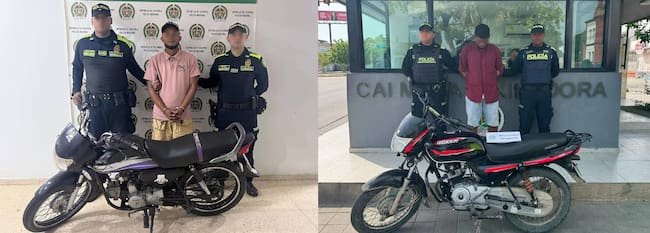 Capturaron a alias 'el Gato' y 'el Ratón'. // Policía Metropolitana de Cartagena