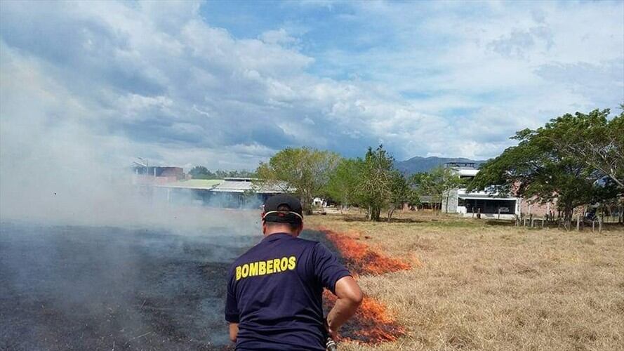 Fenómeno de El Niño afecta páramos y bosques en Manizales y el departamento de Caldas. Foto: Bomberos