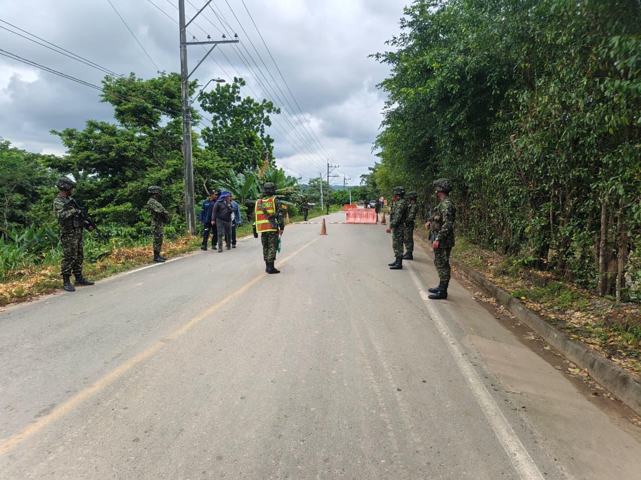 Controles de Ejército en vías. Foto: Ejército.