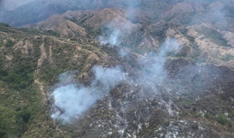 Incendio forestal en el Tolima  