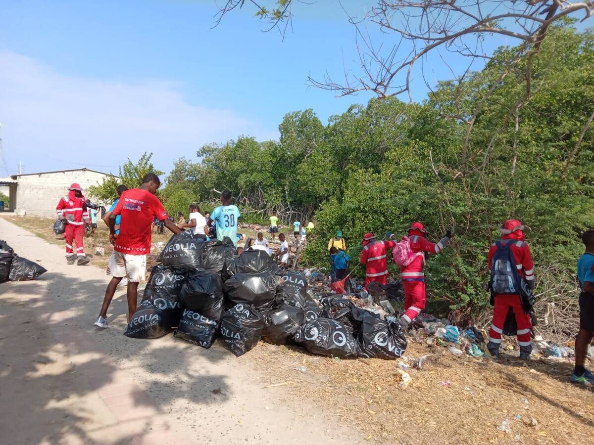 Quinta jornada de limpieza integral en Bocachica apoyada por Veolia