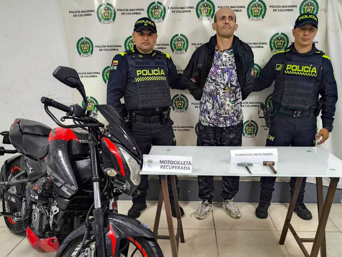 Capturan en flagrancia a hombre que se había robado una moto en el barrio Santa Rita de Ibagué