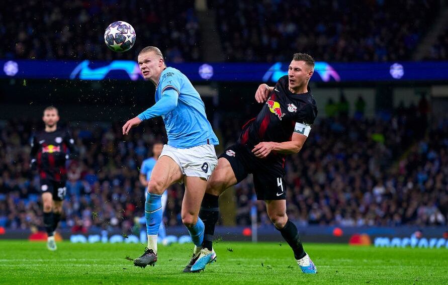 Manchester City y Leipzig enfrentados en la Champions League (Photo by Pedro Salado/Quality Sport Images/Getty Images)