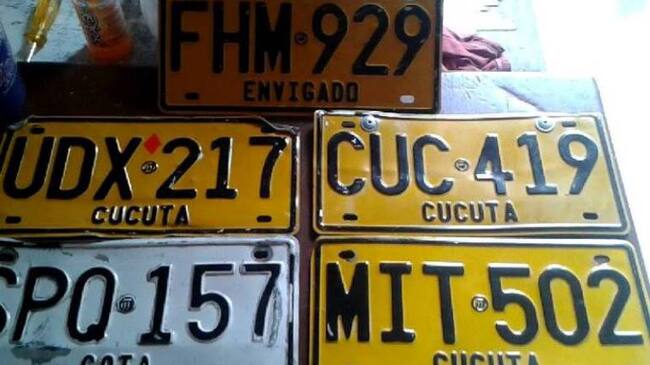 Algunas placas perdidas durante la fuerte lluvia en Cúcuta