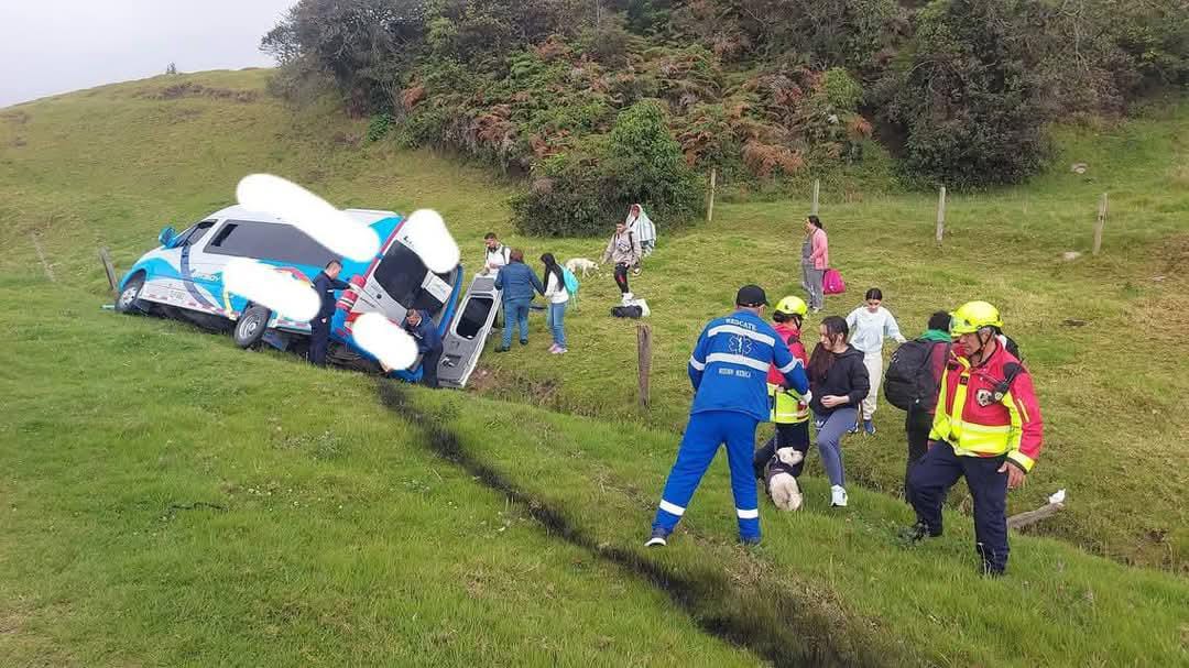 El accidente de la Aerovans ocurrió en el sector de Albarracín en inmediaciones al municipio de Ventaquemada, Boyacá / Foto: Suministrada.