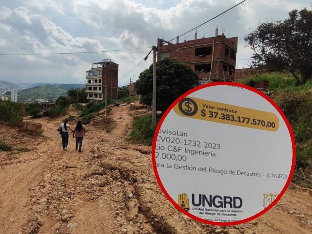 Millonaria obra de la UNGRD quedó abandonada en Girón: 120 familias viven en el lodo y sin agua