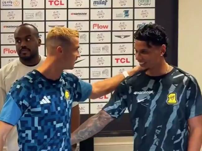 Cristiano Ronaldo y Richard Ríos / Captura de pantalla