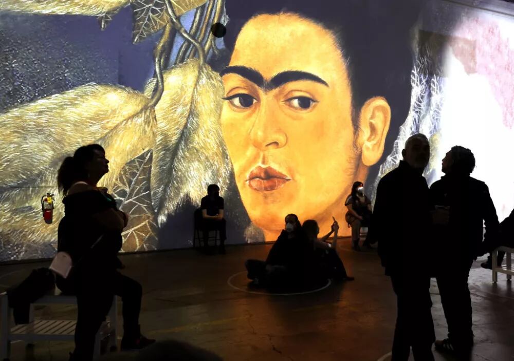 Exposición inmersiva de Frida Kahlo en San Franciso, 2022. Foto: Justin Sullivan/Getty Images