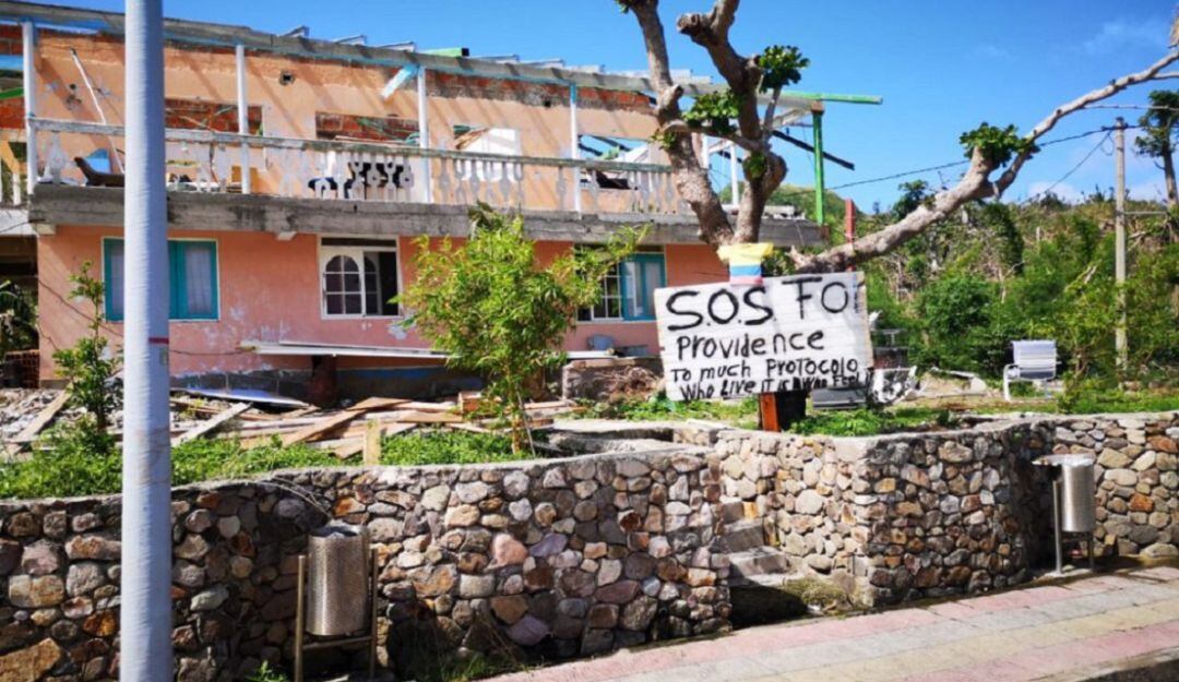 Vivienda afectada tras paso del huracán IOTA.