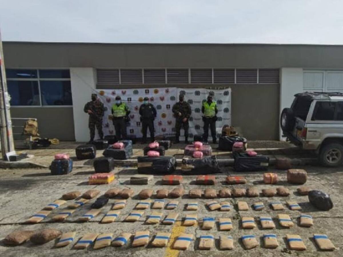 Cerca de una tonelada de marihuana fue incautada entre Caldas y Risaralda