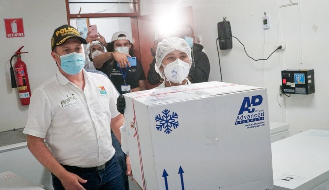 Llegada de primeras vacunas al departamento de Sucre. 
