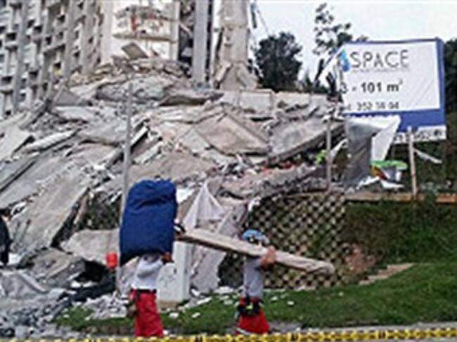 Desplome del edificio Space. Foto: Alcaldía de Medellín.