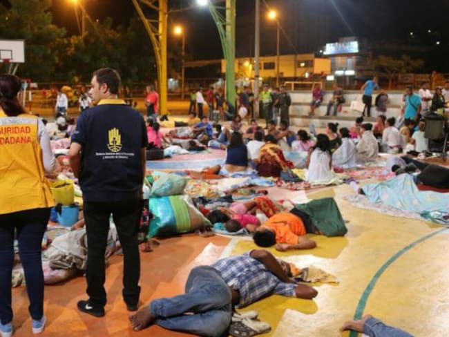 Venezolanos durmiendo en parques de Cúcuta