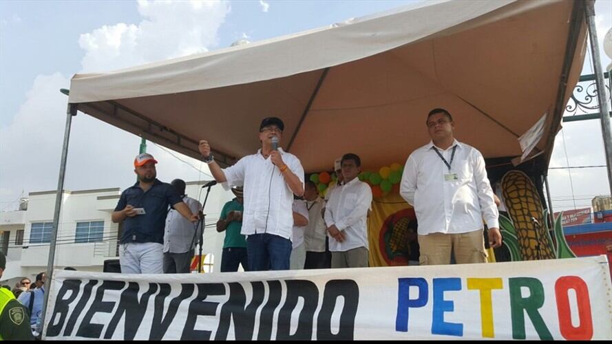 El candidato presidencial, Gustavo Petro. Foto: La Wcon Julio Sánchez Cristo