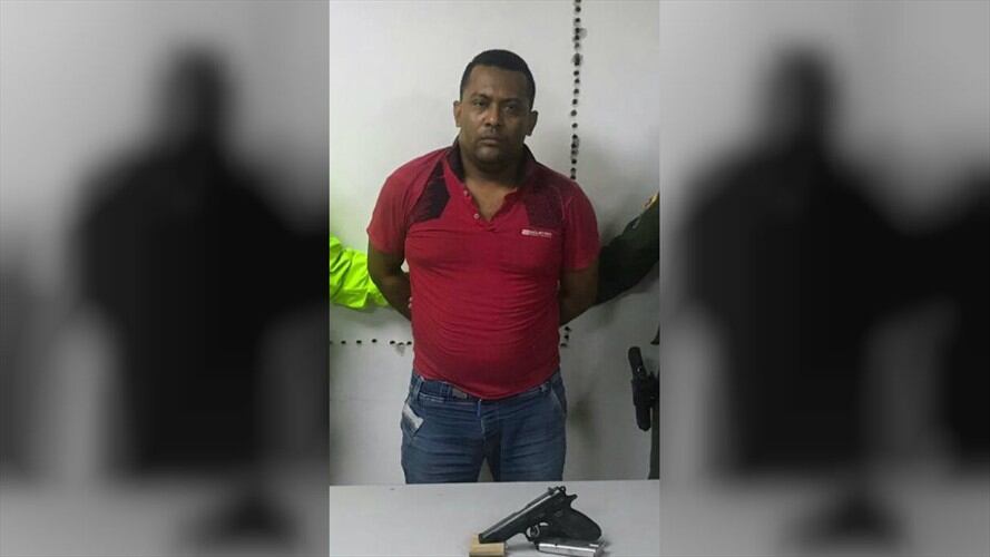 Jair Alberto Donado Araujo, alias Yayo el Ojón, fue capturado en el barrio El Ferry. Foto: Policía Metropolitana de Barranquilla
