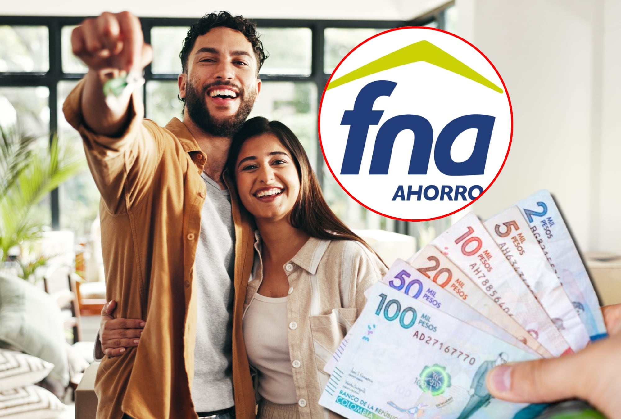 Logo del Fondo Nacional del Ahorro e imágenes de referencia. Fotos: FNA / Getty Images