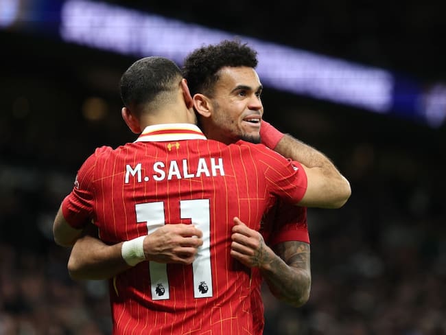 Luis Díaz y Mohamed Salah / Getty Images