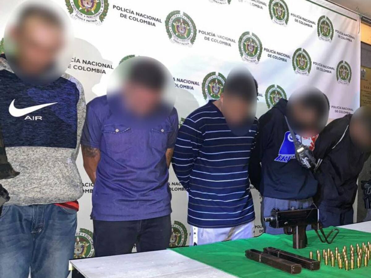 Capturan a 5 integrantes de banda criminal La Agonía en Medellín