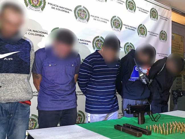 Capturan a 5 integrantes de banda criminal La Agonía en Medellín