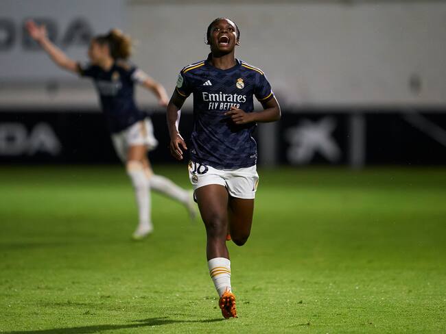 Linda Caicedo, atacante del Real Madrid. (Photo by Manuel Queimadelos/Quality Sport Images/Getty Images)