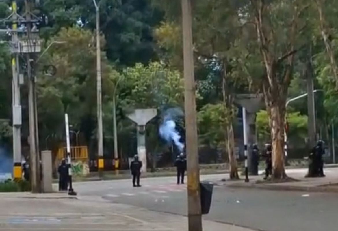 Disturbios Universidad de Antioquia. Foto: Denuncias Antioquia.
