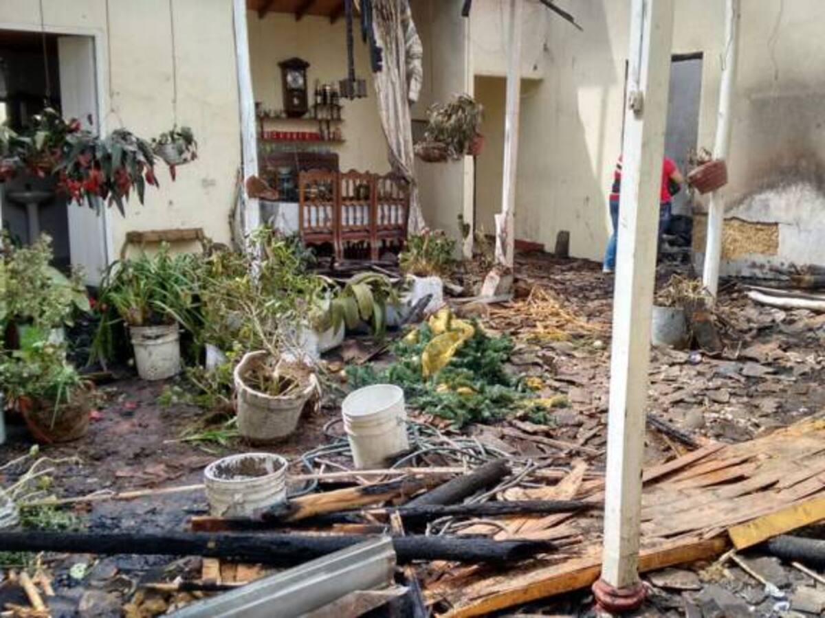 Cuatro viviendas destruidas dejaron dos incendios en Antioquia
