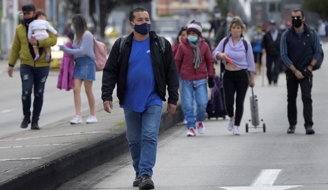 Ciudadanos en las calles de Colombia