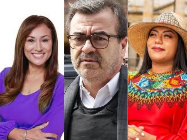 Olmedo López, Berenice Bedoya y Martha Peralta.