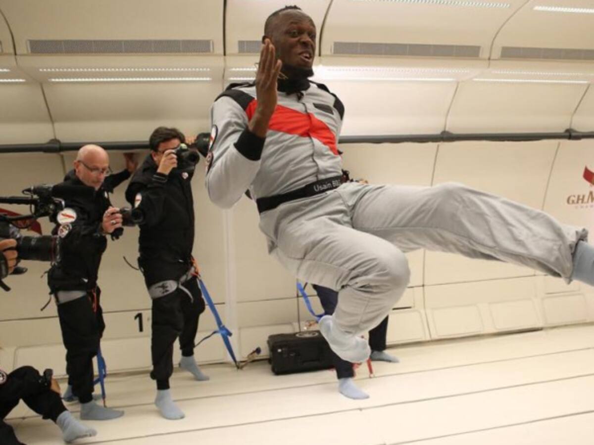 Usain Bolt desafía la gravedad y gana carrera