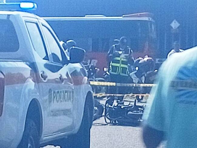 Un muerto y un herido en accidente de tránsito en el sur de Cartagena