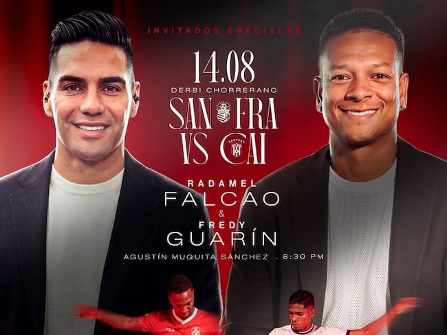 Falcao y Guarín, invitados al 'Derbi Chorrerano' / Instagram: San Francisco.