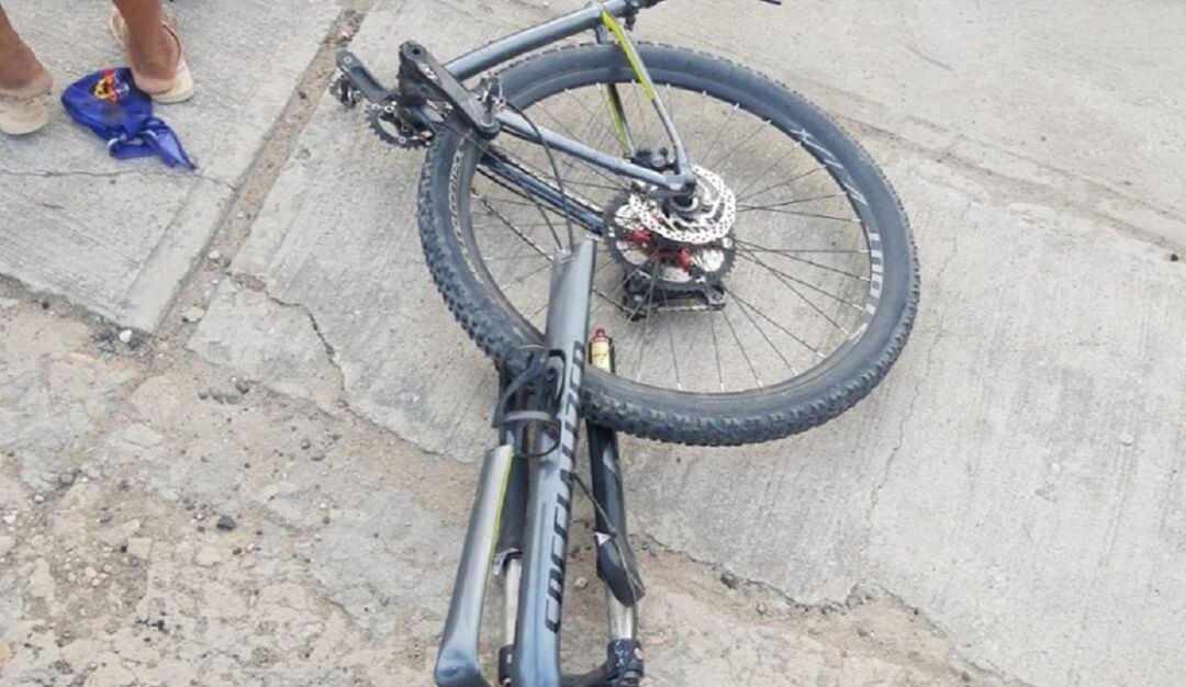 Así quedó la bicicleta. 