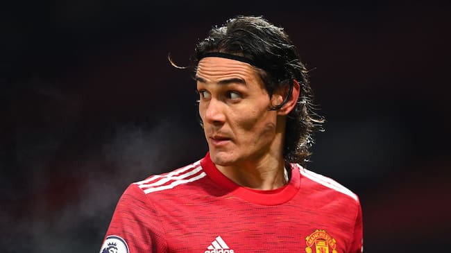 Edinson Cavani, delantero uruguayo del Manchester United.