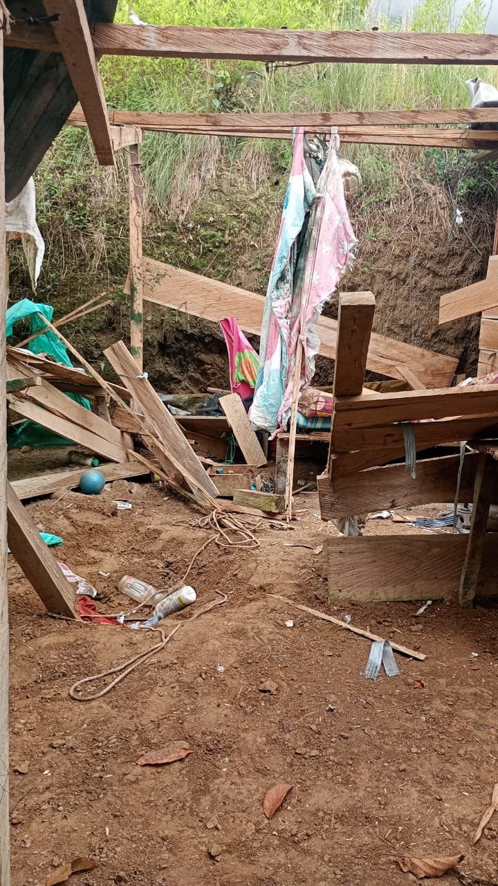 Ataque de dron en la vereda Buenos Aires de Tibú. / Foto: Alcalde.