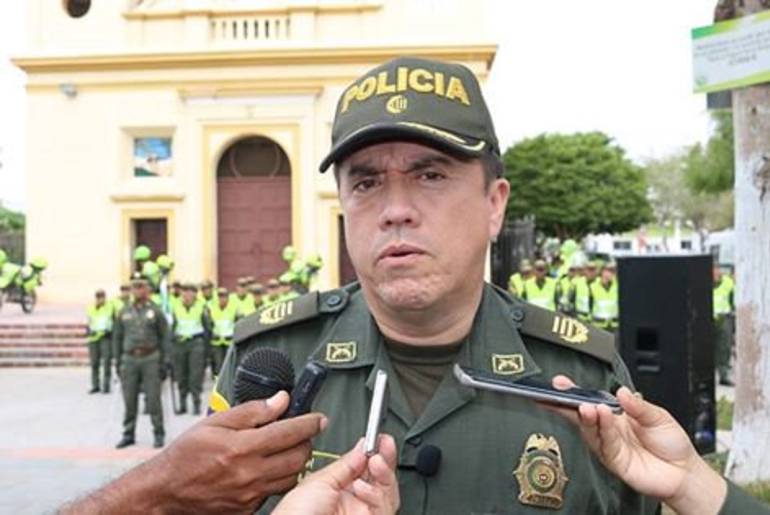 Coronel Raúl Ríaño, comandante de la Policía en el Atlántico
