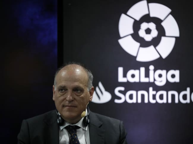 Real Madrid pide la salida del presidente Javier Tebas por “dañar la imagen del fútbol español”. (Photo by Burak Akbulut/Anadolu Agency via Getty Images)
