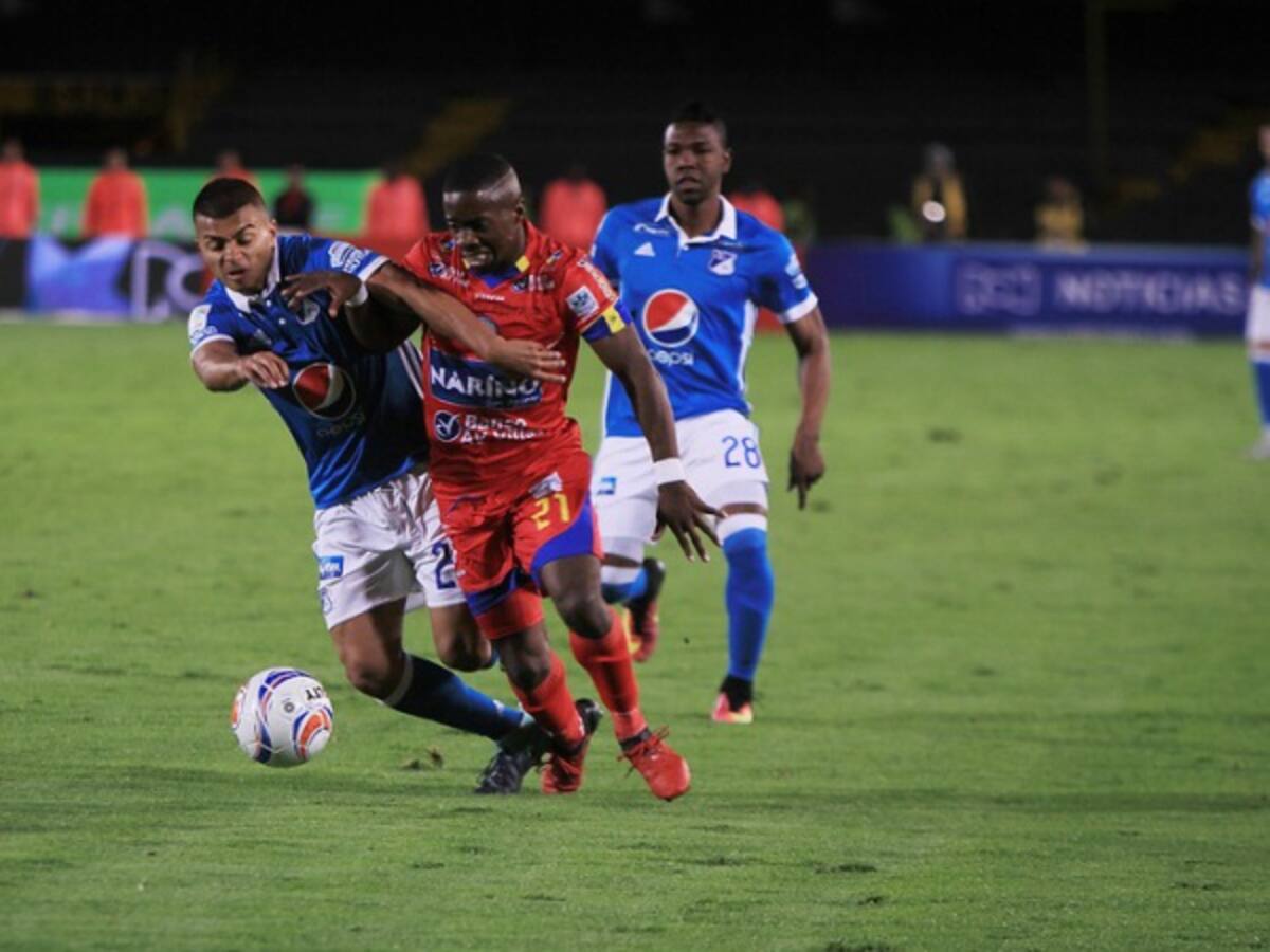 Millonarios vence con suspenso al Pasto y regresa al grupo de los ocho