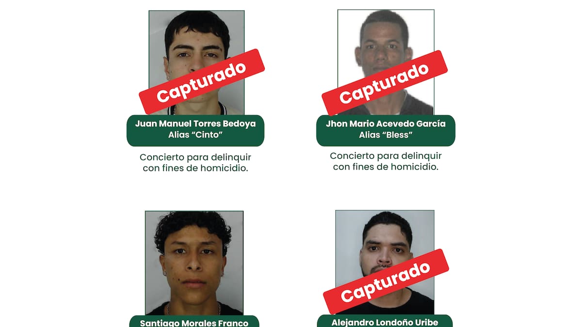 Capturan a tres de los cuatro más buscados por homicidio en el suroeste de Antioquia