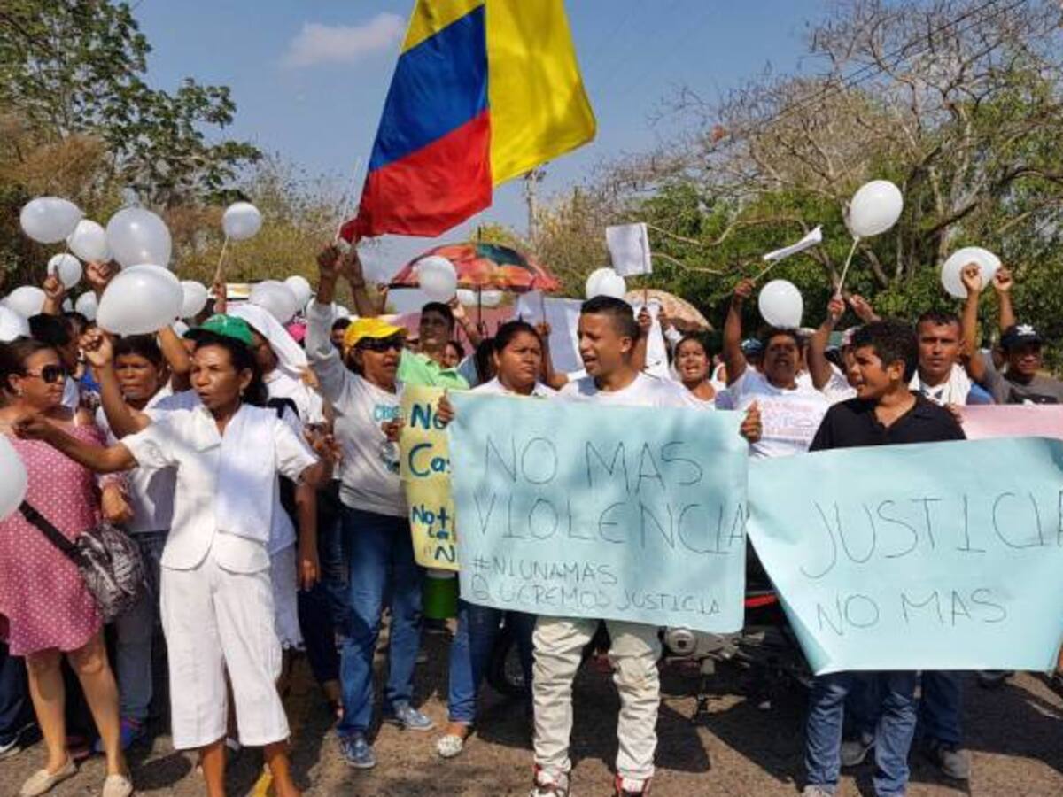 Habitantes de Cascajal protestaron por doble feminicidio