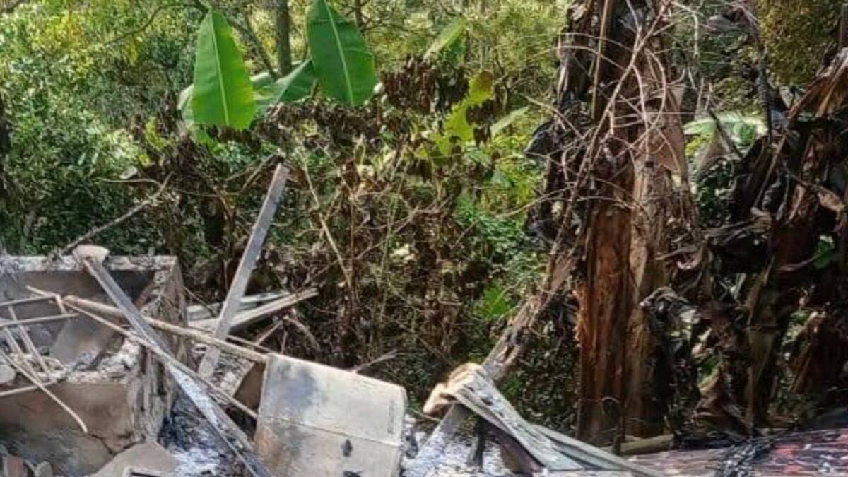 Incendio consumió por completo una vivienda en el municipio de Anserma, Caldas