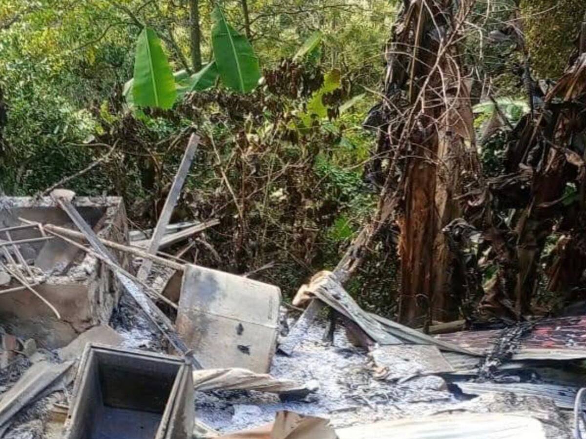 Incendio consumió por completo una vivienda en el municipio de Anserma, Caldas