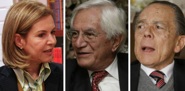 Exministros Noemi Sanin, Jaime Castro y Enrique Parejo.