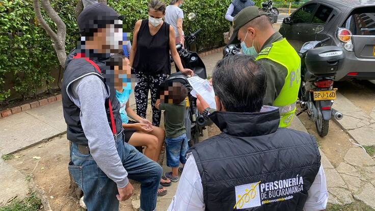 114 menores rescatados de la mendicidad en Bucaramanga