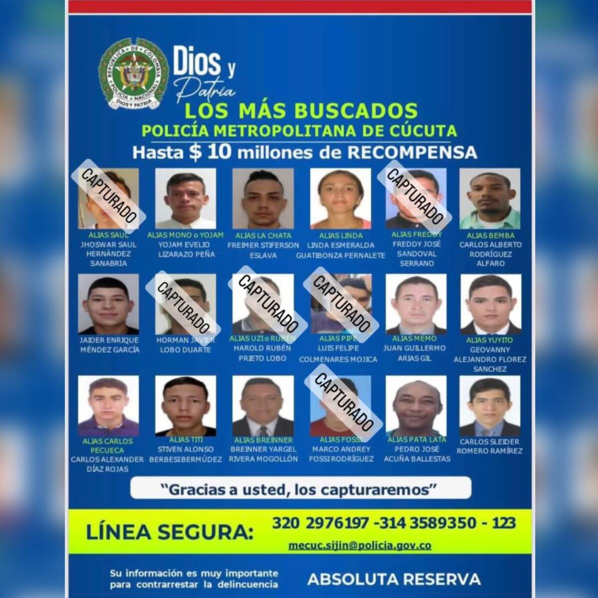 ¿Quiénes conforman el cartel de los más buscados en zona de frontera?