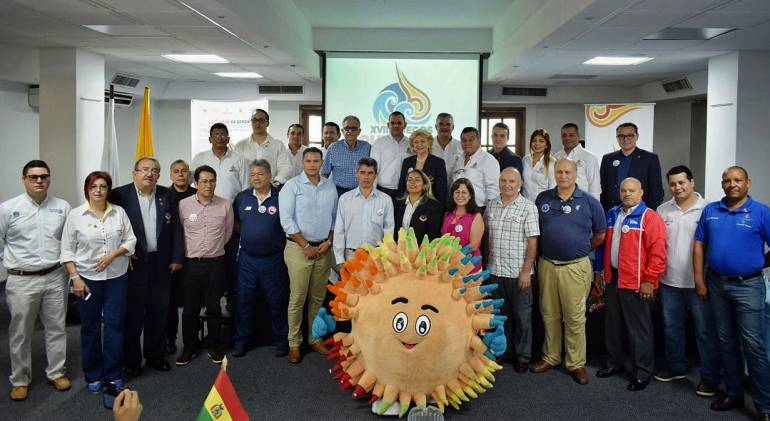 Jefes de Misión de los países que participarán en los Juegos Bolivarianos. /FOTO ALCALDÍA