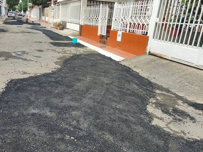Con rifas, comunidad en Cúcuta reunió recursos para tapar los huecos en sus calles. / Foto: Cortesía.