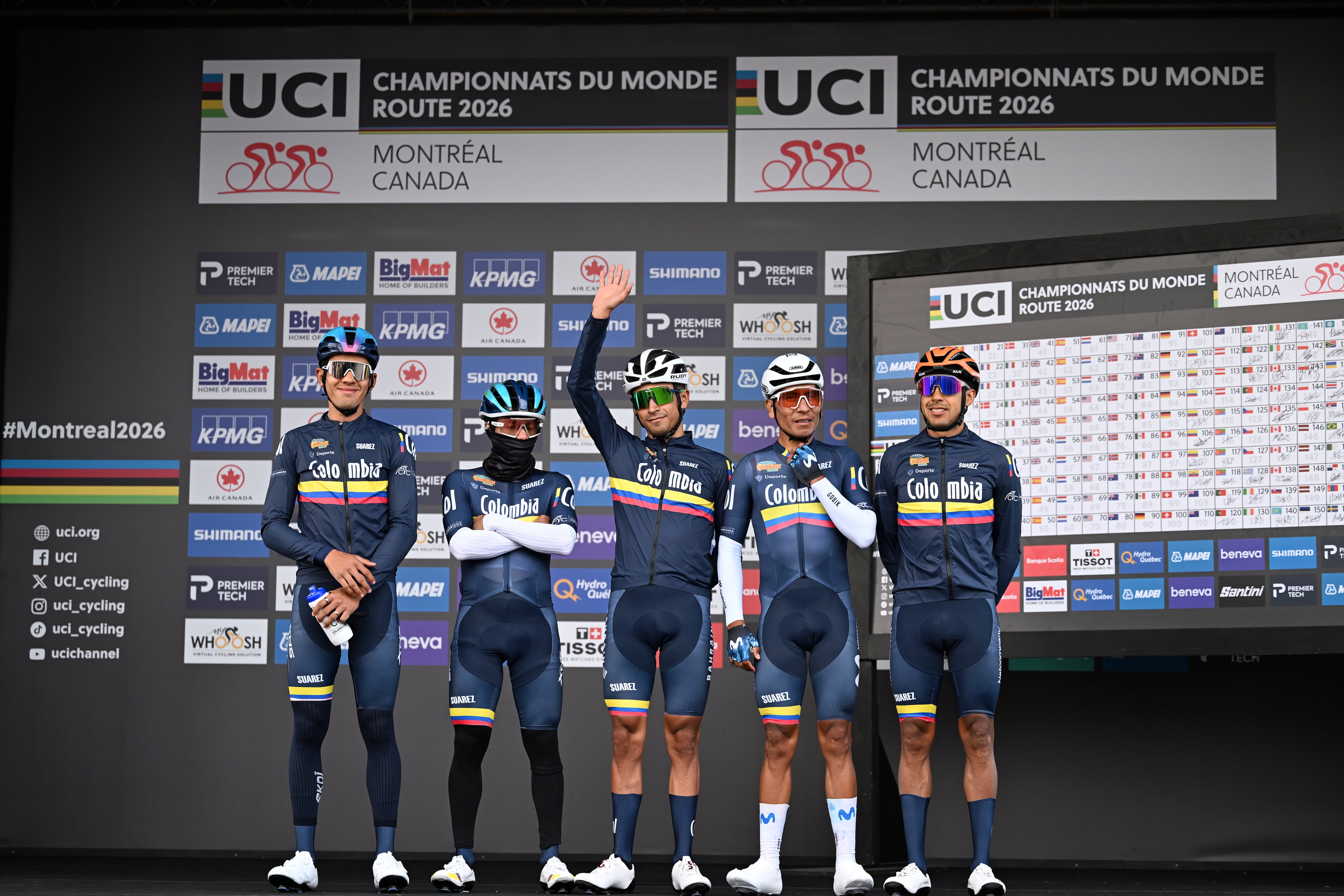 Ciclistas colombianos que estuvieron en la prueba élite del Mundial de Ciclismo de Canadá. (Photo by Tim de Waele/Getty Images)