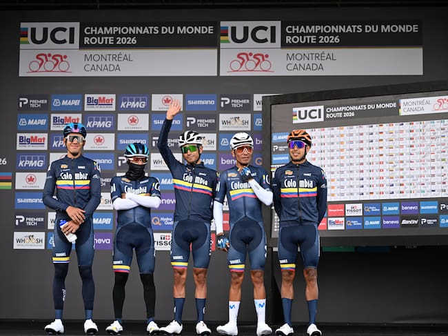 Ciclistas colombianos que estuvieron en la prueba élite del Mundial de Ciclismo de Canadá. (Photo by Tim de Waele/Getty Images)